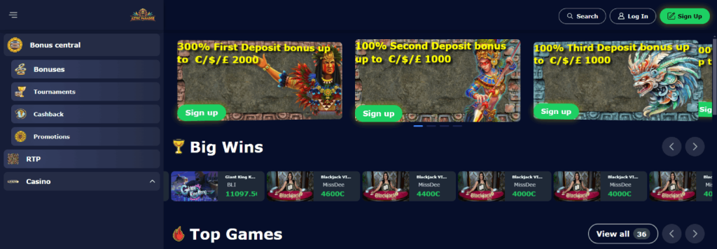 Aztec Paradise Casino Screenshot