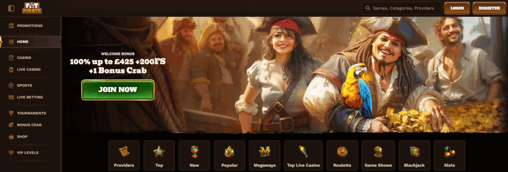 Fat Pirate Casino screenshot