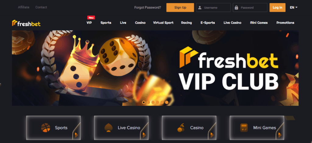 FreshBet Casino Screenshot