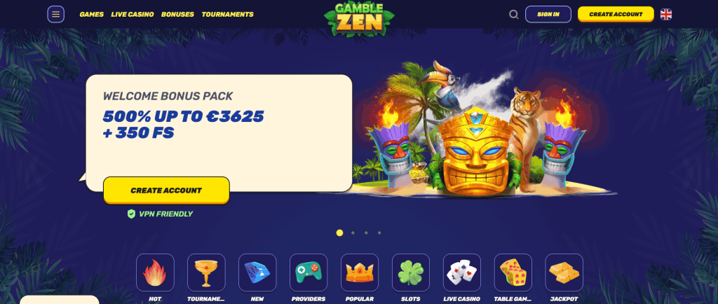 Gamblezen Casino Screenshot