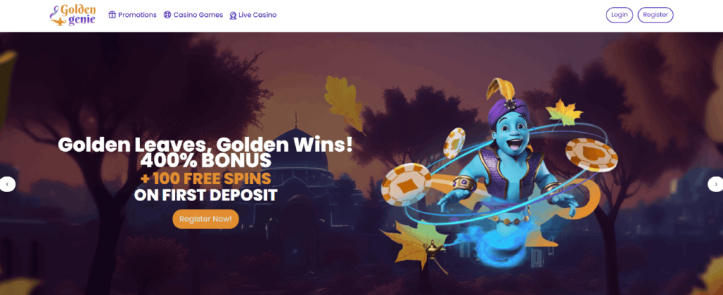 Golden Genie Casino Screenshot
