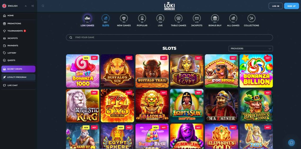 Loki Casino Screenshot