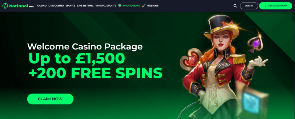 Nationalbet Casino Screenshot